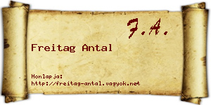 Freitag Antal névjegykártya